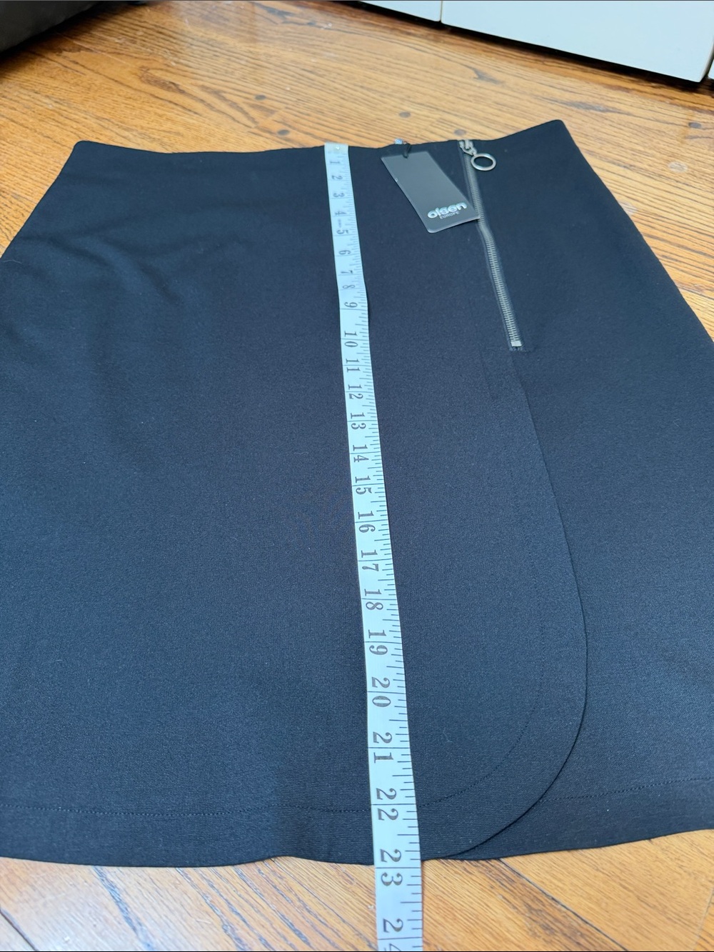 NWT Olsen sz 14 Black faux wrap skirt - closet staple; capsule wardrobe - Picture 7 of 11